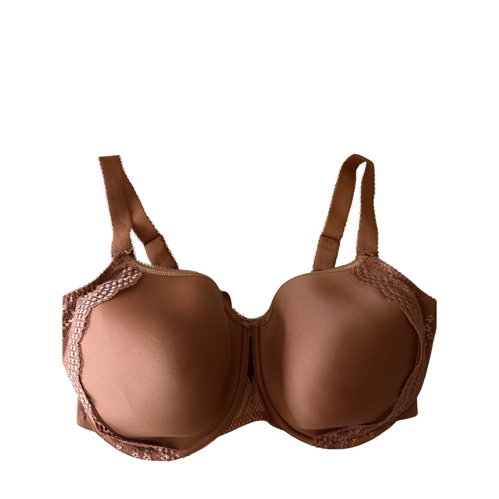 Elomi Charley Underwire Bandless Spacer Molded Bra Women 40K Cinnamon Lace